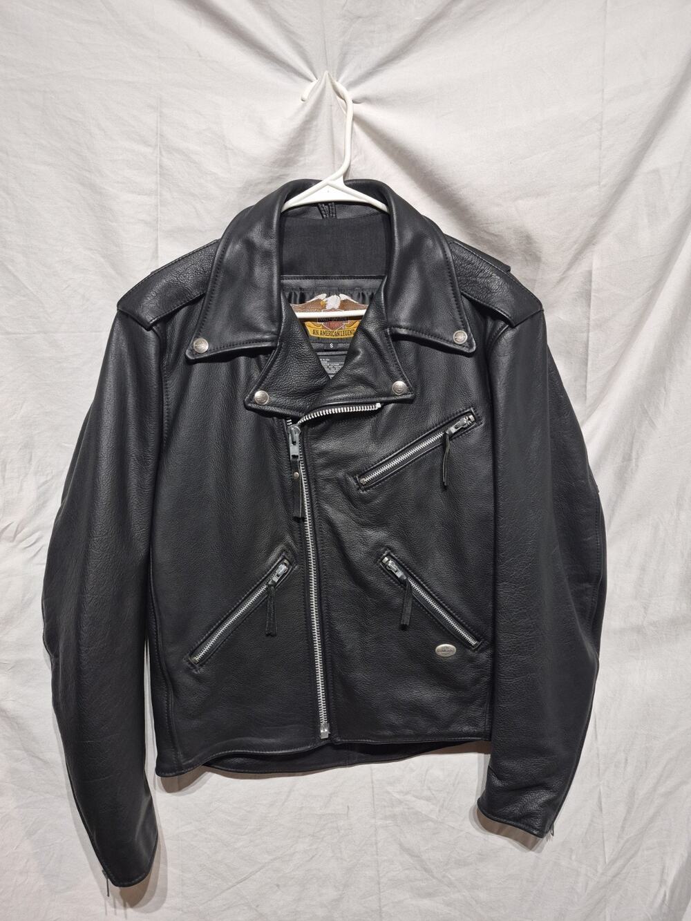 Harley Davidson Leather Jacket ‘Womens Size S Black 03402 Very Nice Condition